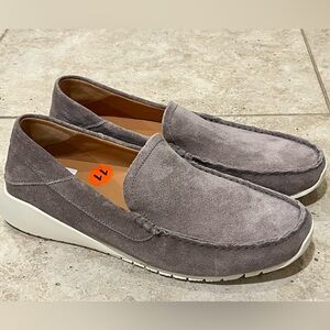 $200 Olukai KA'A Driver Loafer Slip-on Gray Shoes ITALIAN SUEDE Leather 11! NEW